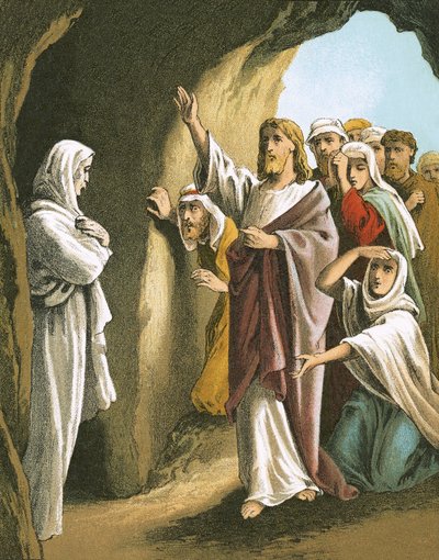 The Raising of Lazarus by English School